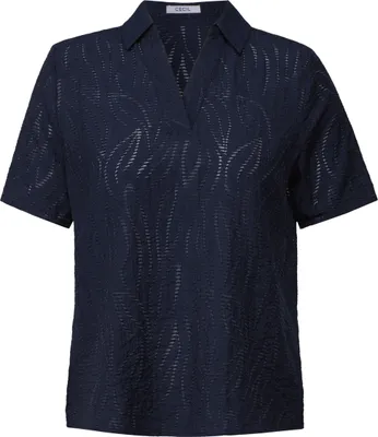 Produktbild von CECIL Blusenshirt 'Blusenshirt mit Struktur', B345828, urban navy blue, Gr. L