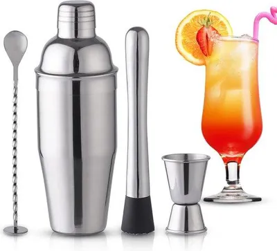 Produktbild von Famanu Cocktailshaker 750 ml mit Baraccessoires - Edelstahl