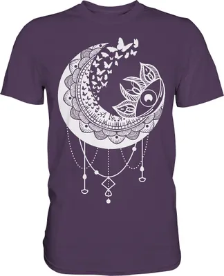 Produktbild von Mond Sonne Frauen Schmetterling T-Shirt – Urban Purple / XL