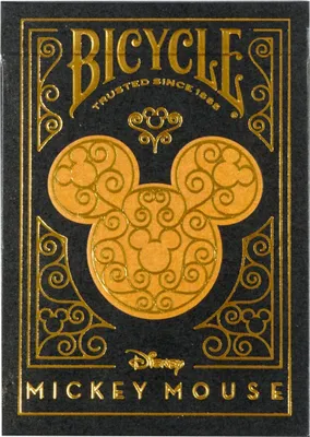 Obrázok produktu pre Bicycle Mickey Black Gold, 56 kusov, Čierna, Zlato, Lepenka, 4 rok / roky, Chlapec / dievča, Dospelí