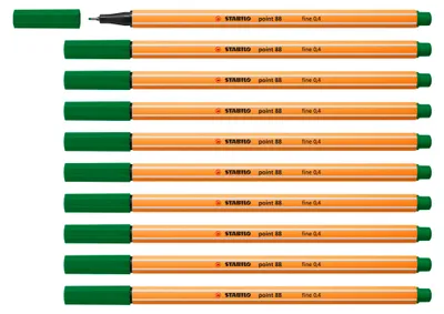 Produktbild von Fineliner - STABILO point 88 - 10er Pack - grün