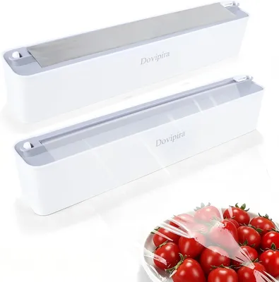 Produktbild von Frischhaltefolienspender 32,5 cm, 2 Stück, für Küche, Alufolie und Backpapier