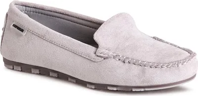 Produktbild von topschuhe24 3015 Damen Velours Mokassins Komfort Slipper , Farbe:Grau, Größe:38 EU