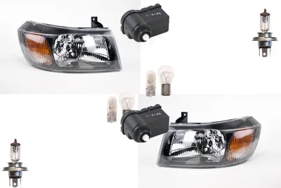 Produktbild von Scheinwerfer passend für Ford Transit 00 00-06 Leuchtmittel L R inkl. Stellmotor 4047299 1435867 1063829 6C1113K198AA XS4X13K198AB YC1X13K198AA Johns