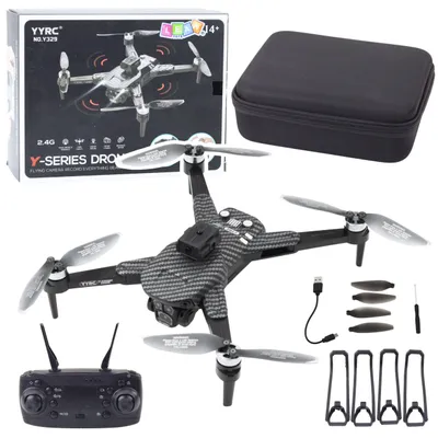 Image de Drone Y329 Caméra Hd Wifi Led Lumières App Noir Carbone