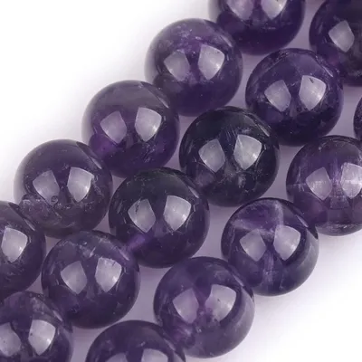 Amethystperlen 10 mm, 38-40 Stück, lose für DIY-Schmuck