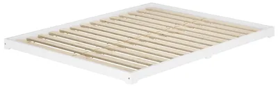 Produktbild von Futonbett weiß 160x200 flach extra niedriges Loftbett Kiefer V-60.47W-16Rollrost inkl.