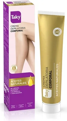 Obrázok produktu pre Krém na odstránenie chĺpkov na tele Prírodné oleje Taky 8411014101638 200 ml