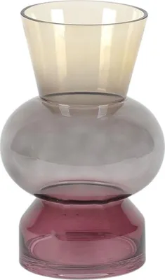 Productafbeelding van Rasteli vaas, driekleurig glas, diameter 15,5 cm, hoogte 24,5 cm