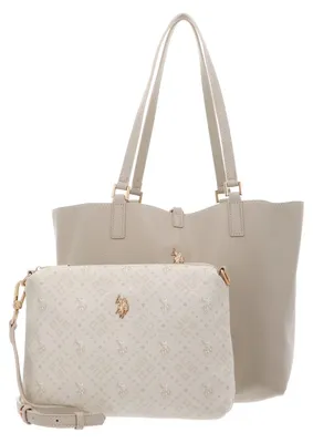 Produktbild von U.S. POLO ASSN. Shopper Schultertasche Malibu Shopping Bag Ivory creme