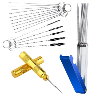Vergaser-Reinigungsset, 29-teilig, Edelstahl/Nylon