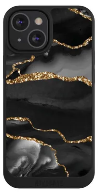 Produktbild von NIVOCASE Handyhülle für Apple iPhone 13 Mini  Hülle NIVOpure Case Schwarz Glitzer Look Marmor Muster