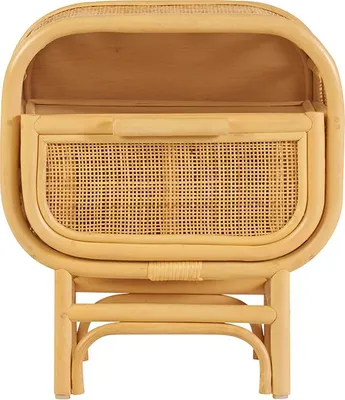 Produktbild von Miliboo - Nachttisch mit Rattan-Schublade LUWAK