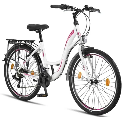 Obrázek produktu pro Licorne Bike Stella Premium City Bike 20,24,26 a 28 palců kolo pro dívky muže a ženy 21 rychlostí (6 rychlostí pro 20 palců) Holland městské kolo