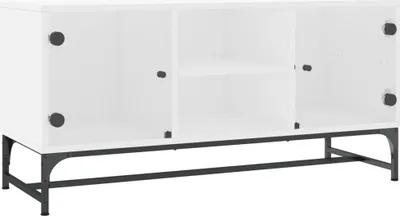 Obrázek produktu pro vidaXL TV skříňka se skleněnými dvířky bílá 102x37x50 cm