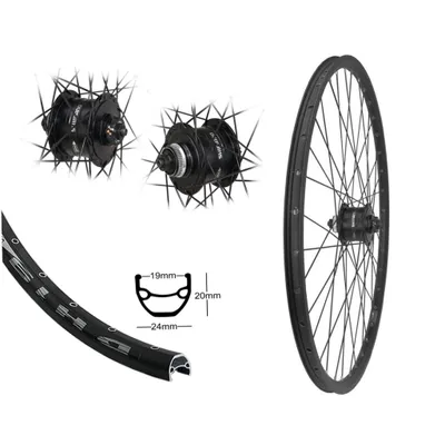 Produktbild von 28/29" Vorderrad Hohlkammer Disk Shimano DH3D37 Nabendynamo 19-622 schwarz 6V/3W