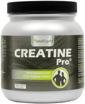 Immagine prodotto di SanaExpert Creatine Pro (Creapure), bevanda sportiva per 215 porzioni, 100% creatina monoidrato, creatina in polvere, facilmente solubile, clima-neutro, 650 g