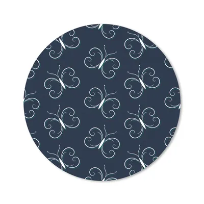 Produktbild von MuchoWow® Mauspad Mousepad Schmetterlinge - Muster - Tiere 40x40 cm - Mousepads - Maus Mat - Pad - Mausunterlage - Schreibtisch Accessoires