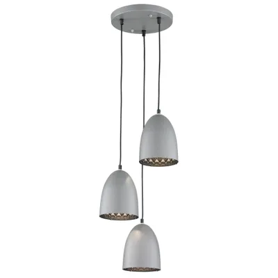 Produktbild von Hängeleuchte, 3 Flammig, Metall titanfarben, H 150cm