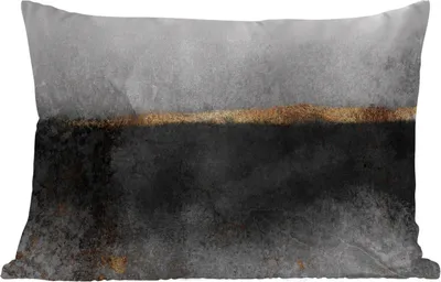 Produktbild von MuchoWow® Outdoor Kissen - Gold - Abstrakt - Luxus - 60x40 cm - Wetterfest - Lounge Kissen - Zierkissen - Kissen für Innenräume
