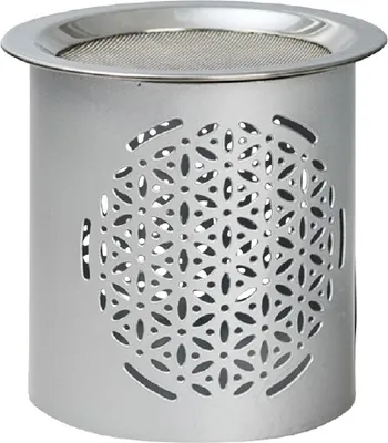 Produktbild von Räucherstövchen Blume des Lebens silber, Höhe 8 cm