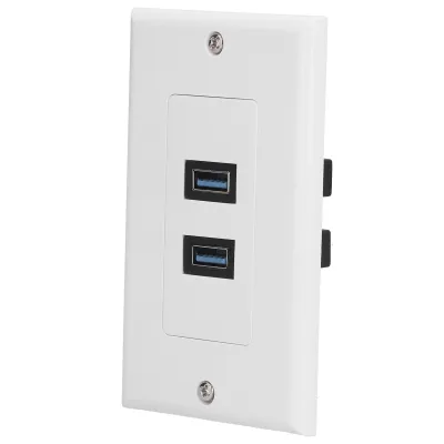 Obrázok produktu pre Nástenná doska USB 3.0, 2 nástenné dosky USB 3.0, zložená stena USB 3.0, zložená stena USB 3.0, 2 porty USB 3.0, prenos dát 3 nástenné dosky USB 3.0, nabíjací port USB s dvoma zásuvkami