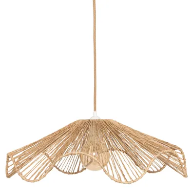 Produktbild von Lampenschirm aus geflochtenem Jute in welliger Form