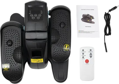Produktbild von Elektrischer Ellipsentrainer, 5 verstellbare Geschwindigkeiten, LCD-Bildschirm, Blau