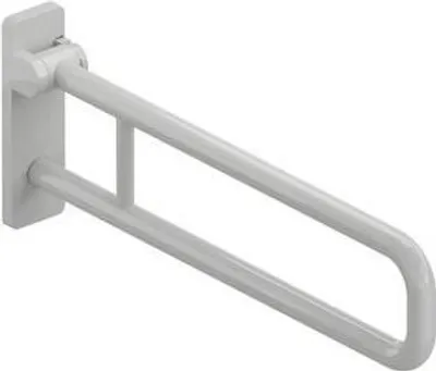 Produktbild von HEWI Stützklappgriff drehb. Ser 801, L:850mm, Aluminiumkern reinweiß