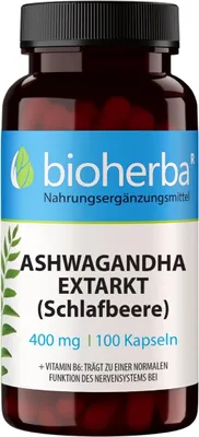 Zdjęcie produktu dla Ashwagandha ekstrakt (jagoda snu) 400 mg 100 kapsułek