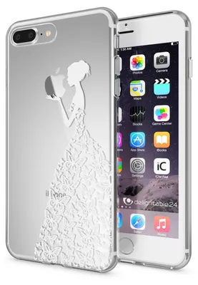 Image de housse iPhone 8 Plus / 7 Plus Housse téléphone portable par NALIA, silicone Case Bumper Princess blanc