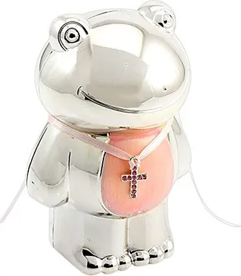 Produktbild von Spardose Frosch, versilbert, Rosa