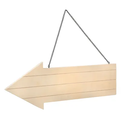 Obrázok produktu pre Šíp z dreva a kovovej retiazky - na zavesenie - 39 x 14,5 cm