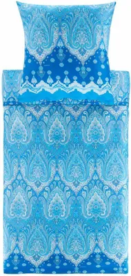 Produktbild von Bassetti Satin-Bettwäsche-Garnitur ISOLABELLA Farbe B1 INDIGO Größe 200x200+2x80x80
