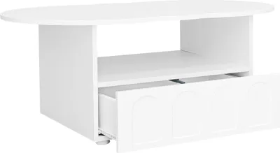 Produktbild von Fortuna Lai Couchtisch in Wolkenform mit Schubladen und Ablagefächern, weiß