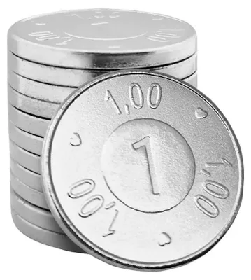 Obrázok produktu pre Minca do nákupného košíka CombiCraft 1 € poniklovaná oceľ za 100 kusov