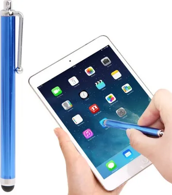 Produktbild von 2x Display Touch Pen Eingabe Stift für iPad iPhone Samsung Huawei Xiaomi Blau
