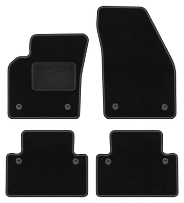 Obrázek produktu pro Velurové autokoberce pro: Volvo C30 2006-2012 (hatchback) – sada 4 ks, černé, na míru – Wielganizator LUX