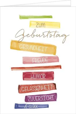 Produktbild von Geburtstag große A4 XXL Karte mit Umschlag Zum Geburtstag Gesundheit Glück uvm.