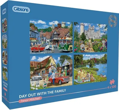 Zdjęcie produktu dla GIBSONS Puzzle Wycieczka z rodziną 4x500 elementów