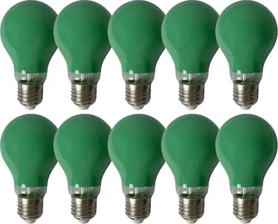 Produktbild von 10 x Merkur LED Filament A60 Birne 4W E27 29lm farbig Grün