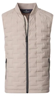 Produktbild von CASAMODA Herren Outdoor-Steppweste Collegekragen Zipper Beige 4XL