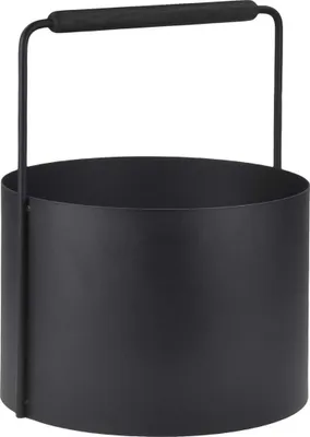 Obrázok produktu pre Kôš na drevo Blomus Kôš na drevo ASHI Kôš na drevo Ø 35 cm kovový s drevenou rukoväťou