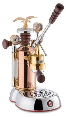 Zdjęcie produktu dla la Pavoni LPLESE01EU, Ekspres do espresso, 1,6 l, 950 W, Chrom, Miedziany, Złoto