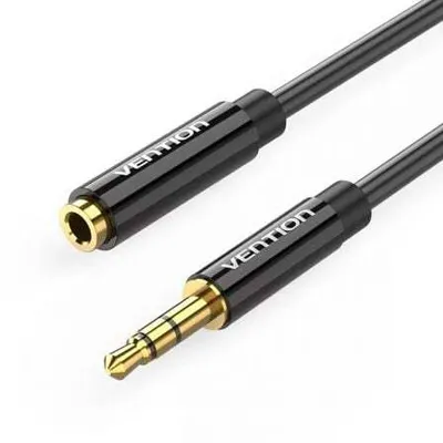 Produktbild von Vention BBZBD, 3.5mm, Stecker, 3.5mm, Buchse, 0,5 m, Schwarz