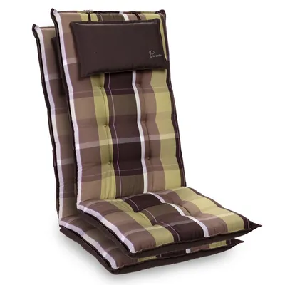 Obrázok produktu pre Homeoutfit24, vankúše na sedenie pre záhradné stoličky, sada 4 ks, 50x120x9 cm