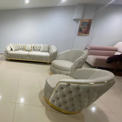 Produktbild von Designer Wohnzimmer Set Besteht aus 3-Sitzer Sofa und 2x Sessel 3tlg.