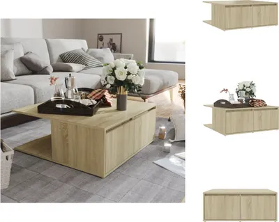 Obrázek produktu pro vidaXL Konferenční stolek Sonoma dub 80x80x31 cm materiál na bázi dřeva - Konferenční stolky