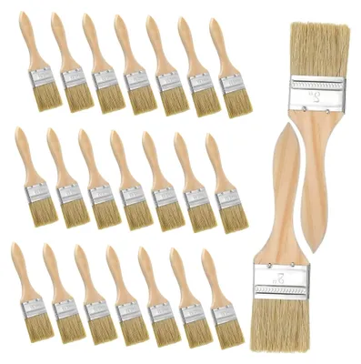 Produktbild von 30 Stück Malpinsel mit verdicktem Holzgriff für Farben und Malbedarf