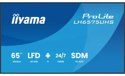 Produktbild von IIYAMA 164.0cm(65") LH6575UHS-B2AG 16:9 3xHDMI+DP+2xUSB (Speditionsversand)